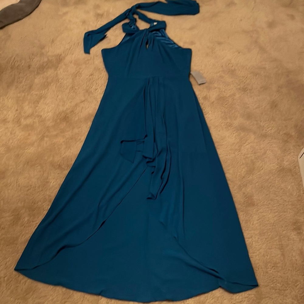 Calypso Blue Mark & James Badgley Mischka High Low dress